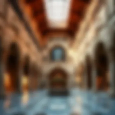 The architectural grandeur of an early Dubai mall showcasing traditional design elements