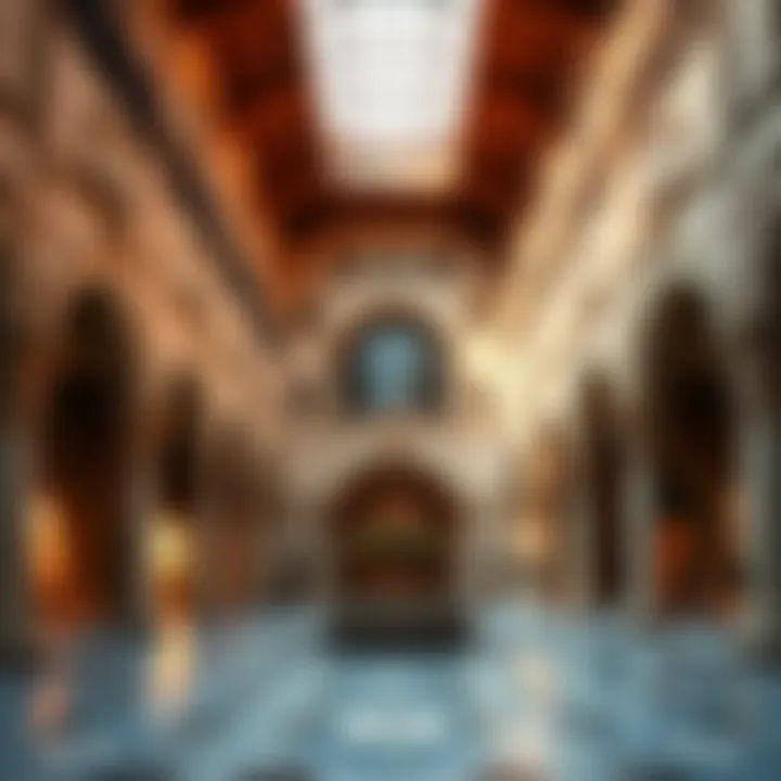 The architectural grandeur of an early Dubai mall showcasing traditional design elements