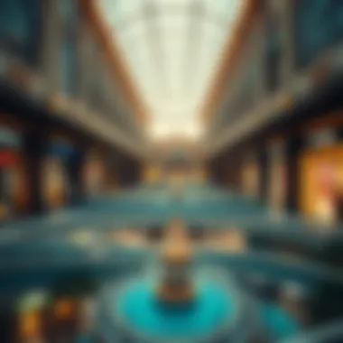 A panoramic view of a historical Dubai mall, illustrating its evolution over the years