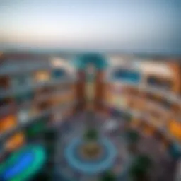 Aerial view showcasing the stunning architecture of Emax Nakheel Mall