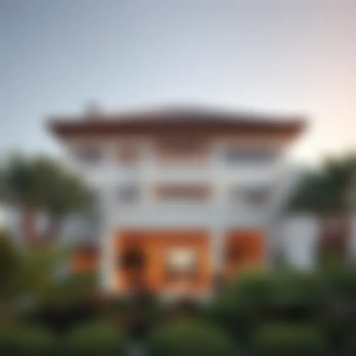Architectural Elegance of Emirates Oasis Villas Stunning exterior of Emirates Oasis Villas showcasing innovative architecture