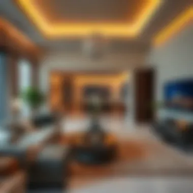Interior Luxury in Emirates Oasis Villas Luxurious interior design of a living space in Emirates Oasis Villas