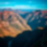 A breathtaking view of a stunning natural landscape showcasing mountains and valleys