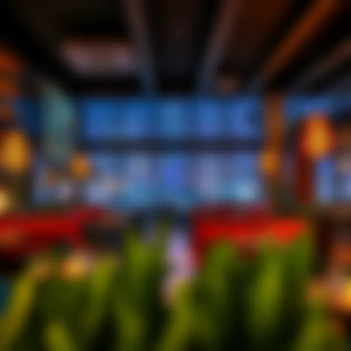 Diverse dining options showcasing international cuisine
