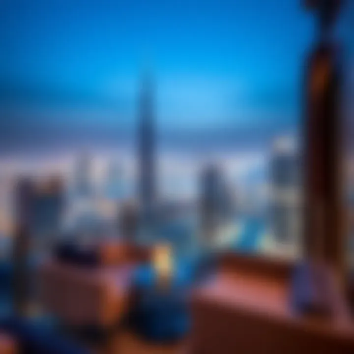 Stunning view from a balcony overlooking Dubai's skyline