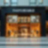 Luxurious storefront representing high-end fashion