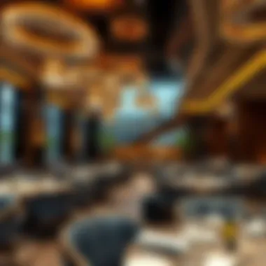 Ambiance of Dubai's Premier Restaurants Luxurious restaurant interior with stunning decor