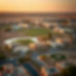 Aerial view of Ghantoot showcasing its serene landscape and properties