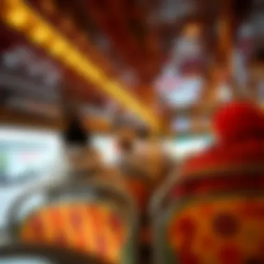 Journey Experience on Global Village Bus Tourists enjoying their journey on a Global Village bus