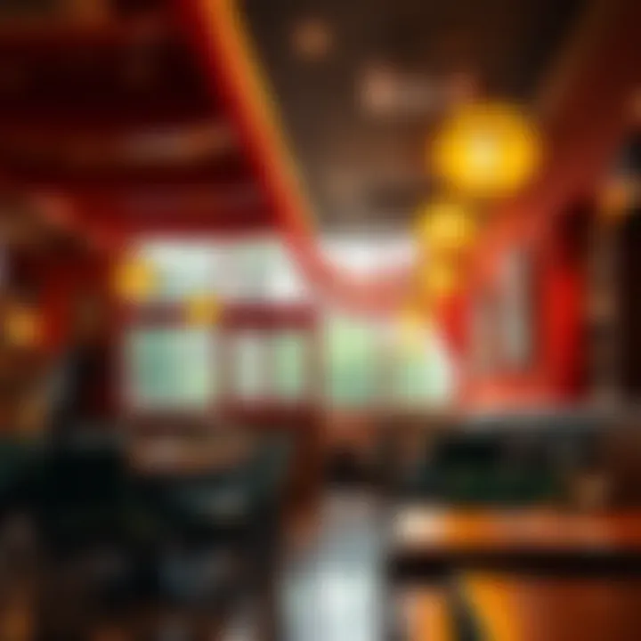 Lively interior of an Indian restaurant showcasing vibrant décor