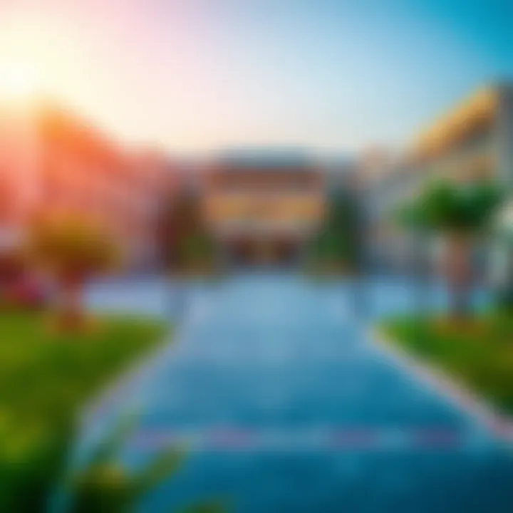 Campus Infrastructure of Indian School Fujairah A panoramic view of the Indian School Fujairah campus emphasizing its infrastructure