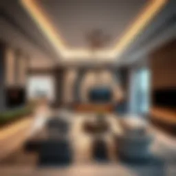 Stunning modern living room showcasing innovative interior design