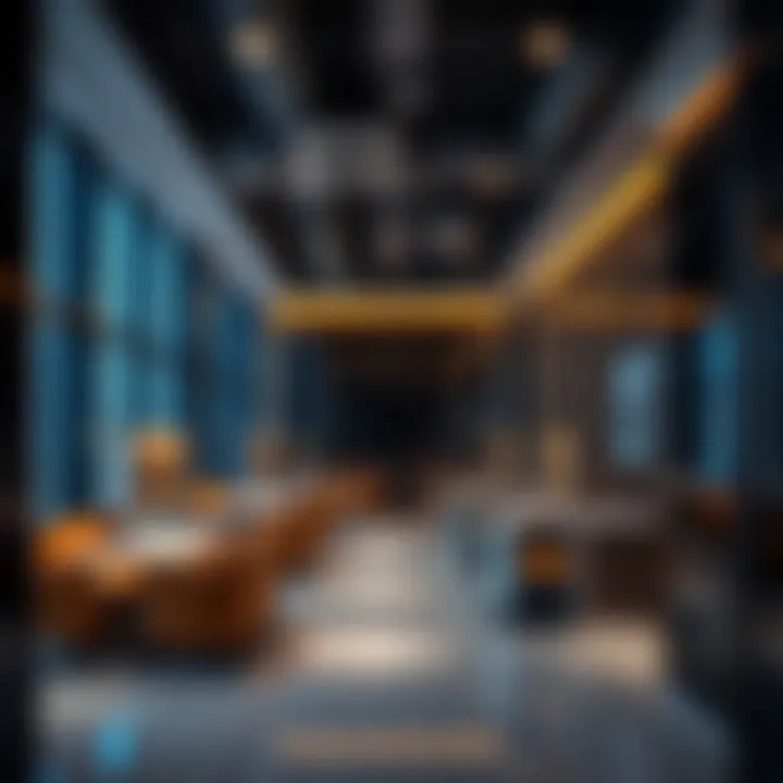 Modern Aesthetics in Office Design Trendy office space reflecting modern design aesthetics