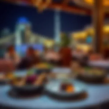 Exquisite dishes presented on a table at a JBR restaurant