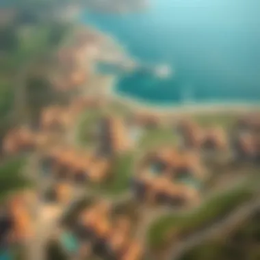 An aerial shot showcasing the layout of the Fire Course