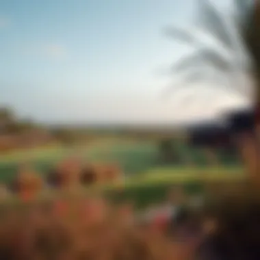 The stunning landscape design surrounding the Fire Course