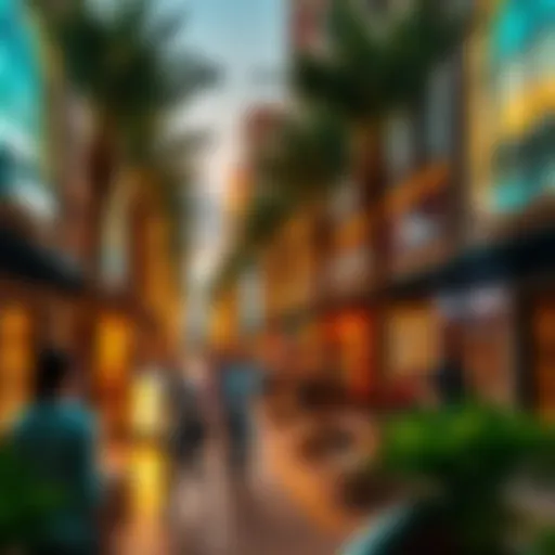 Overview of Khawaneej Walk showcasing its vibrant atmosphere