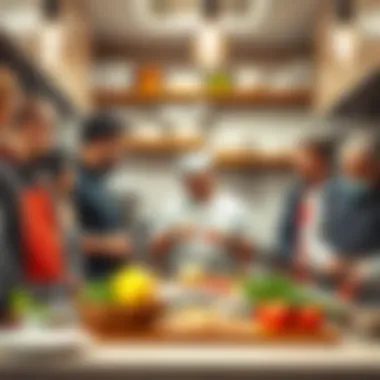 Culinary Discussion in a Rental Kitchen Culinary entrepreneurs discussing in a kitchen