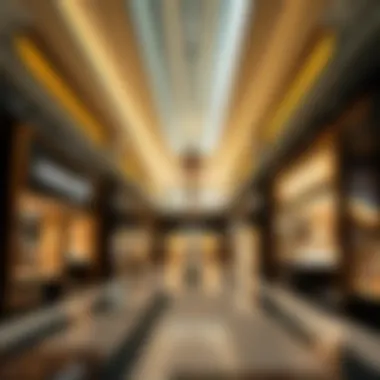 Luxurious Interior of Dubai Mall Interior view showcasing luxury retail space