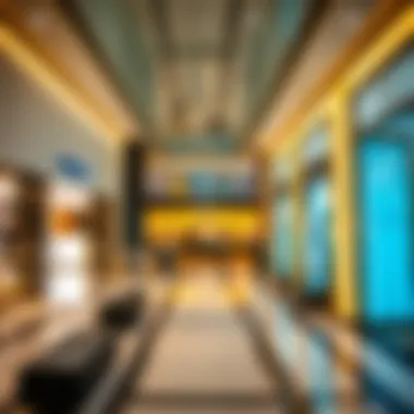 Interior shot highlighting the luxury retail experience at مول غاليريا