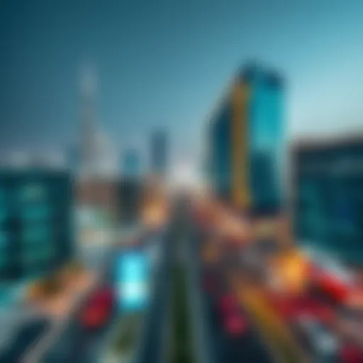 A panoramic view of Mashreq Sheikh Zayed Road showcasing its modern architecture