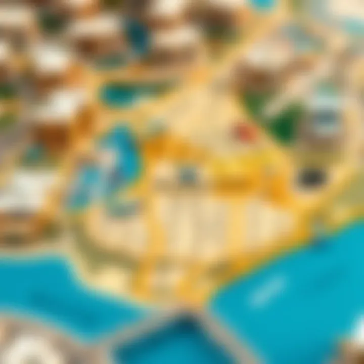 Map of Bur Dubai showcasing rental locations