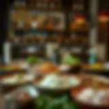 A beautifully arranged table showcasing traditional dishes from مطعم النشامة