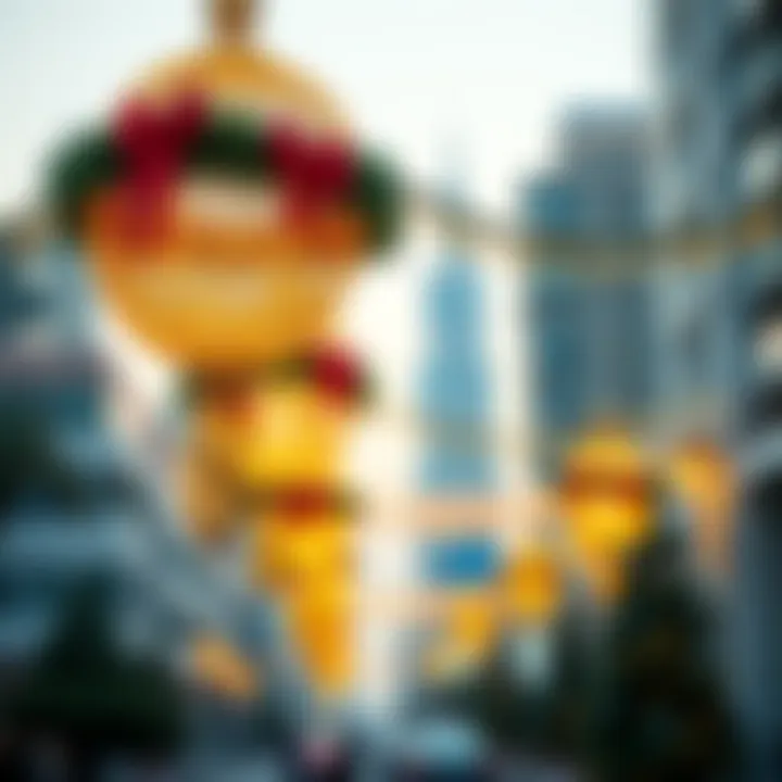 Festive decorations in Dubai during November