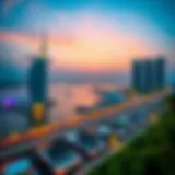 Stunning view of Port Rashid waterfront