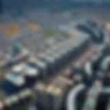 Aerial view of Prime Mizhar showcasing urban landscape
