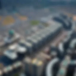 Aerial view of Prime Mizhar showcasing urban landscape