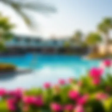 Stunning Pool Area at Radisson Blu Silicon Oasis Stunning pool area surrounded by lush landscaping