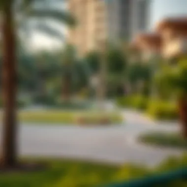 Community park in Rashidiya neighborhood