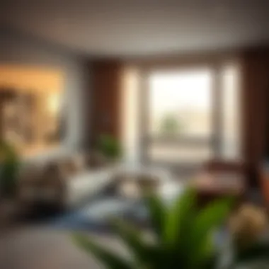 Cozy living room setup in a Rashidiya apartment