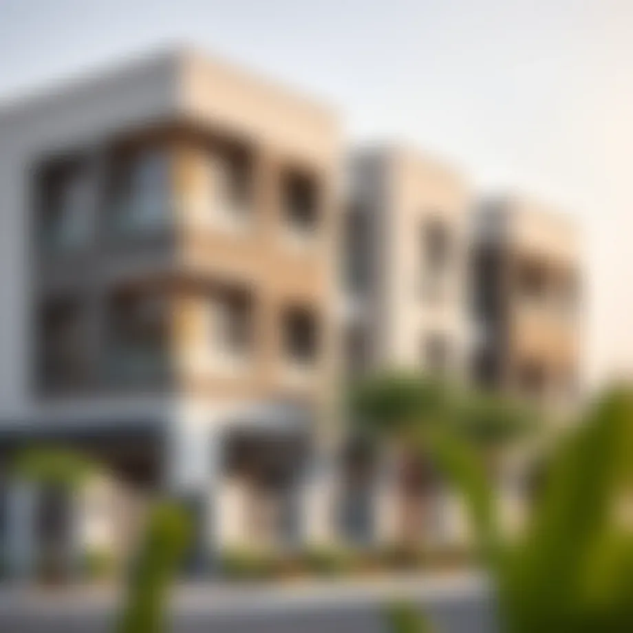 Modern apartment exterior in Rashidiya