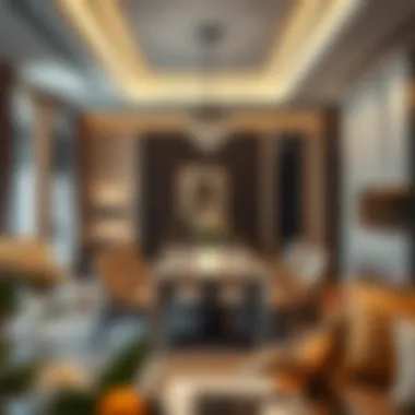 Elegant Dining Space in Al Nahda Dining area showcasing rental flat interiors