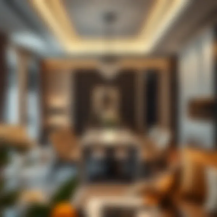 Elegant Dining Space in Al Nahda Dining area showcasing rental flat interiors