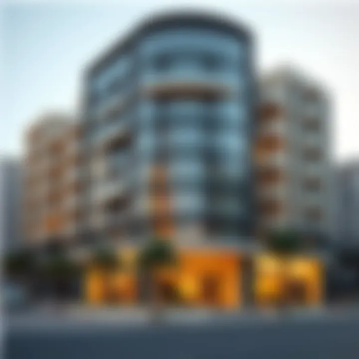Impressive Building Facade in Al Nahda Exterior view of a rental building in Al Nahda