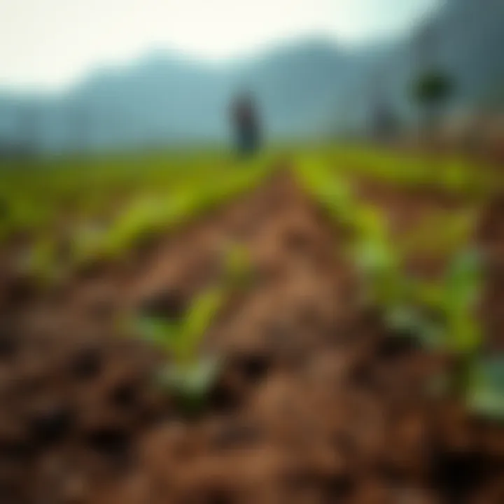 Close-up of crops thriving in Hatta's fertile soil