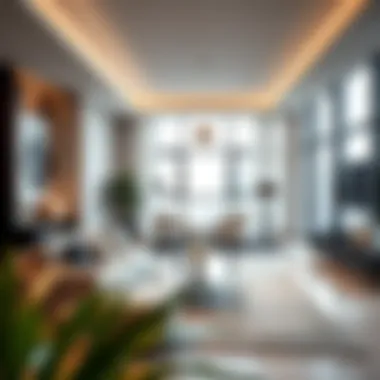 Modern Living Space in Dubai Spacious living room in a Dubai apartment