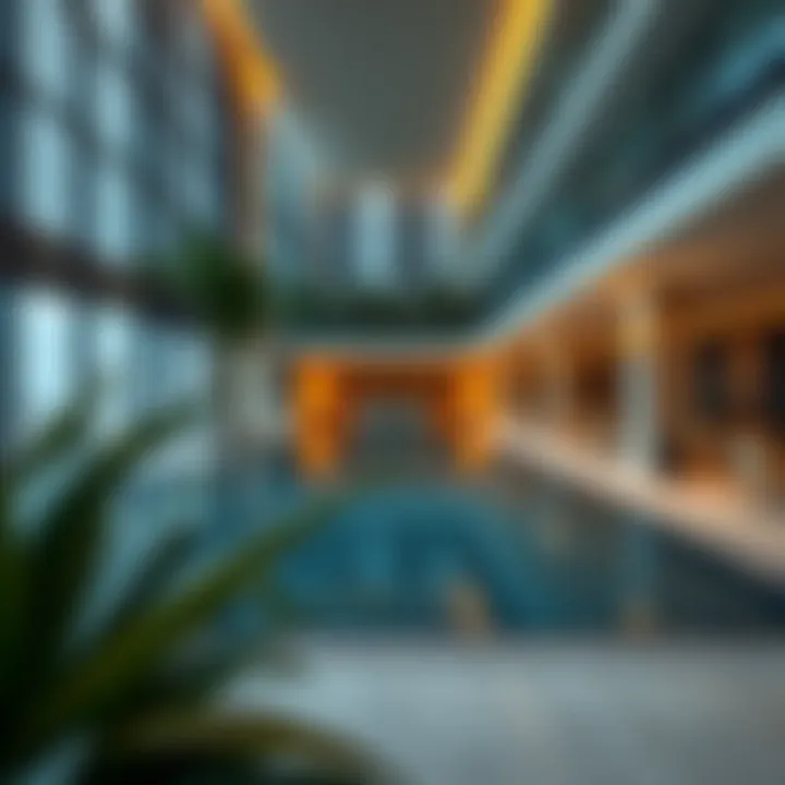 Luxurious amenities at Sayyah Residence, including pool and gym