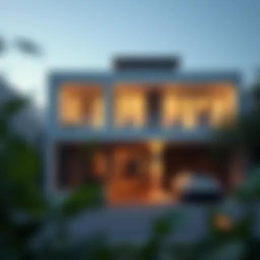 Stunning exterior view of Sayyah Residence showcasing its modern design