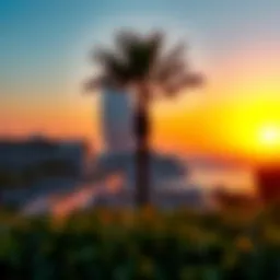 Breathtaking view of شاطئ الحمريه at sunset