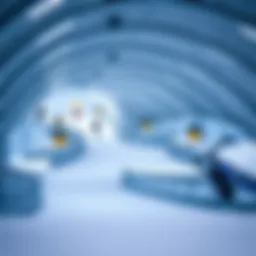 A breathtaking view of Ski Dubai's indoor slopes