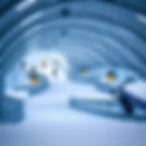 A breathtaking view of Ski Dubai's indoor slopes