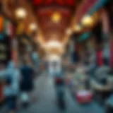 Vibrant scene of a traditional souk