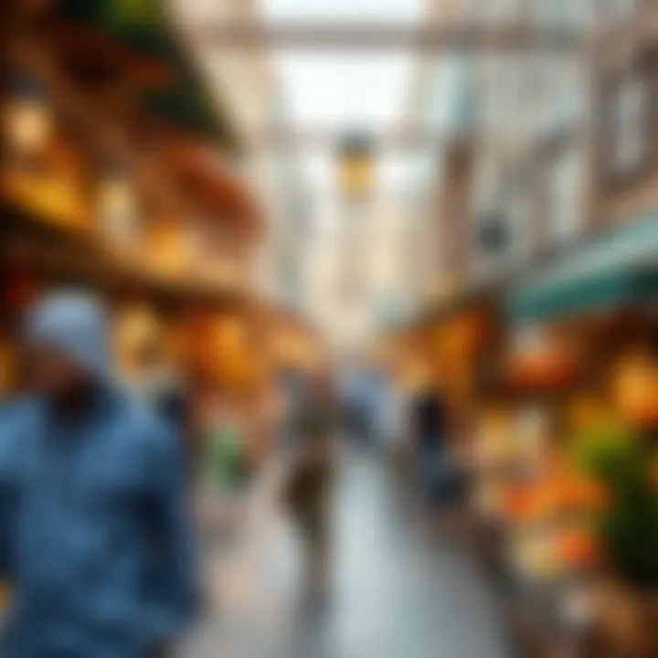 A bustling scene reflecting the economic activity in the market.