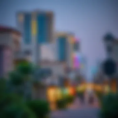 Vibrant neighborhood in Dubai