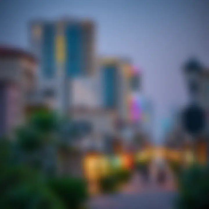 Vibrant neighborhood in Dubai