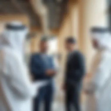 Investment Opportunities in Tasheel Business Bay Business professionals discussing investment opportunities